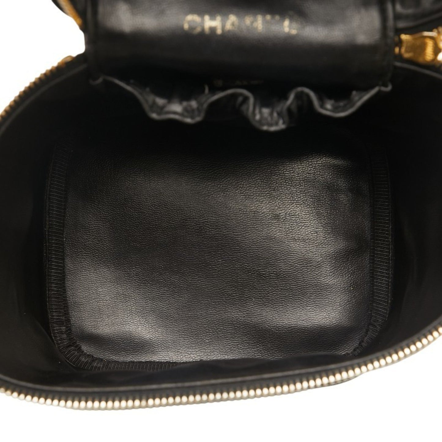 Chanel Black Leather Vanity