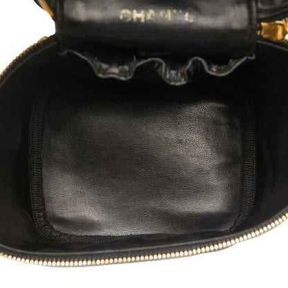 Chanel Black Leather Vanity