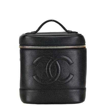 Chanel Black Leather Vanity