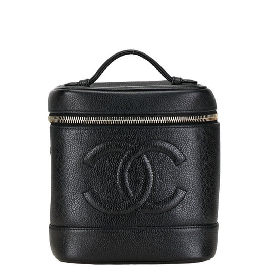 Chanel Black Leather Vanity