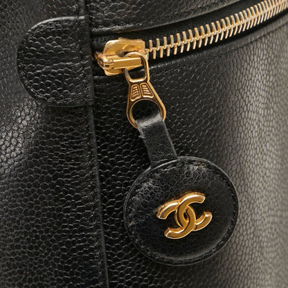 Chanel Black Leather Vanity