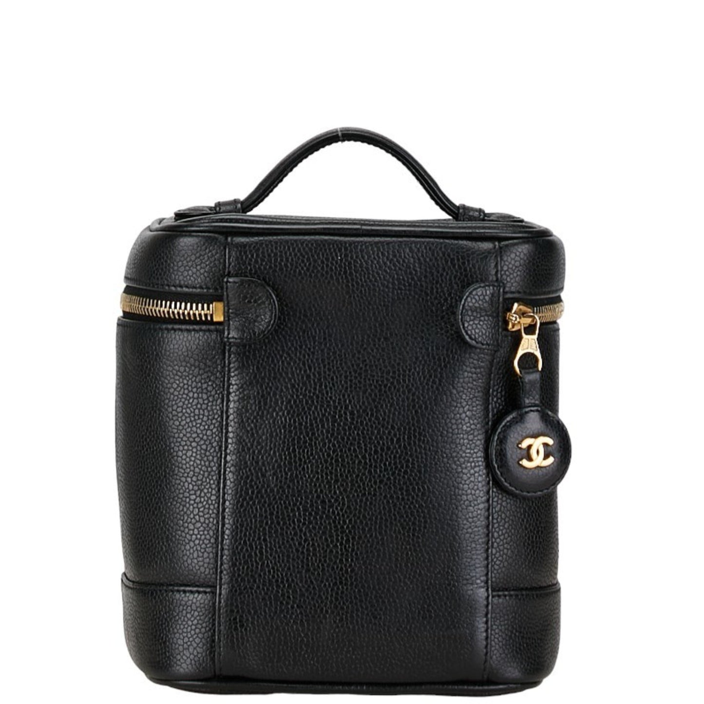 Chanel Black Leather Vanity