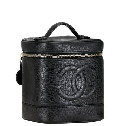Chanel Black Leather Vanity