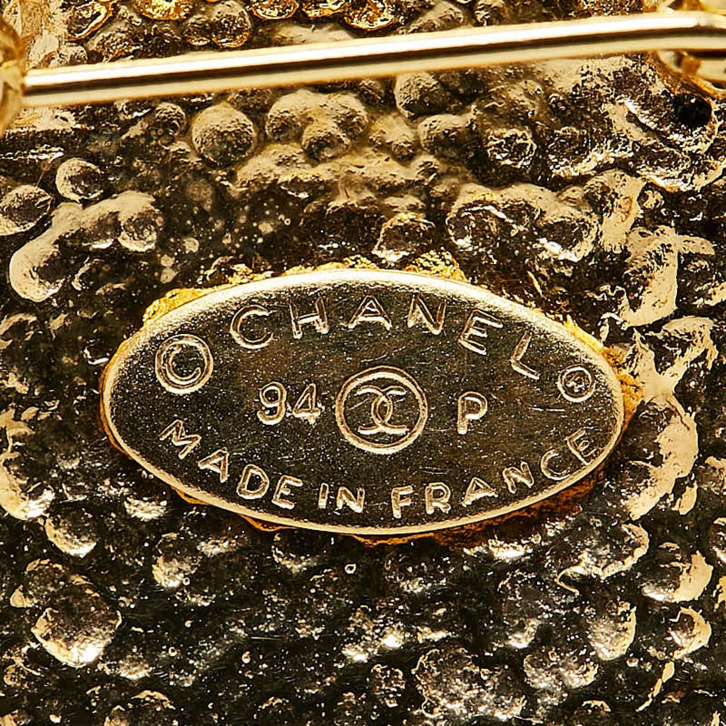 Chanel Gold Gold Plated Logo Cc