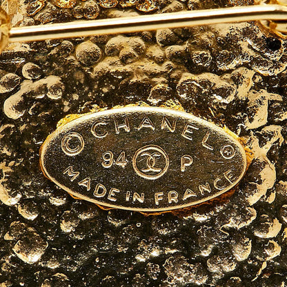Chanel Gold Gold Plated Logo Cc