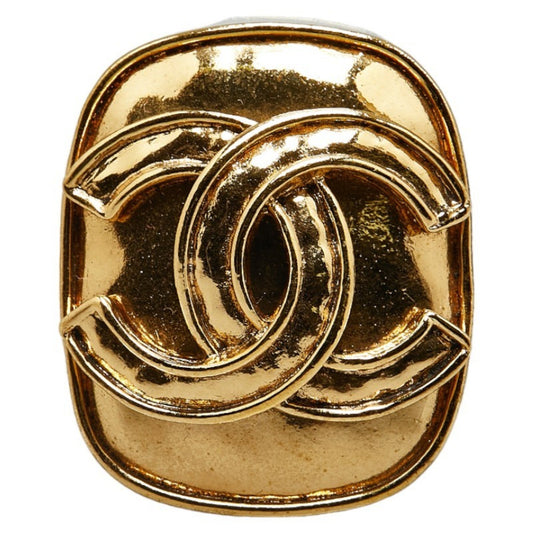 Chanel Gold Gold Plated Logo Cc