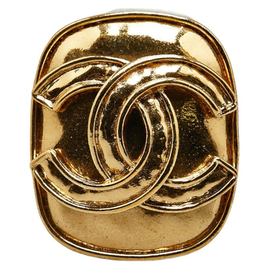 Chanel Gold Gold Plated Logo Cc
