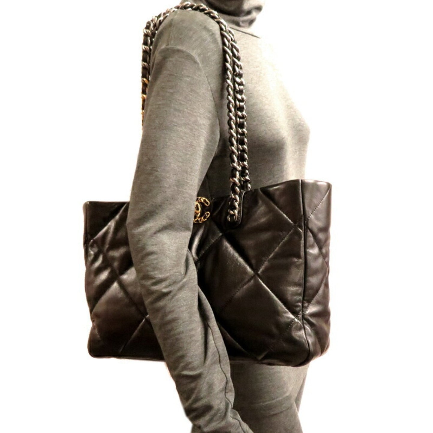 Chanel Black Leather Chanel 19