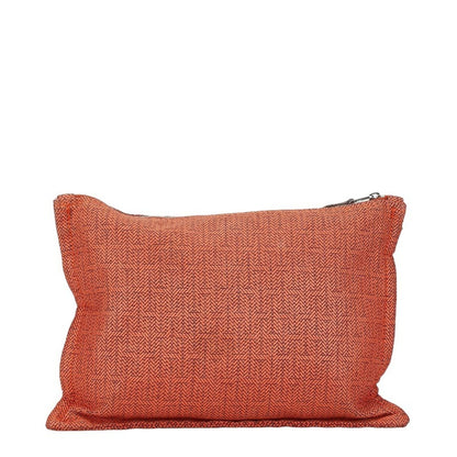 Hermès Orange Canvas Clutch