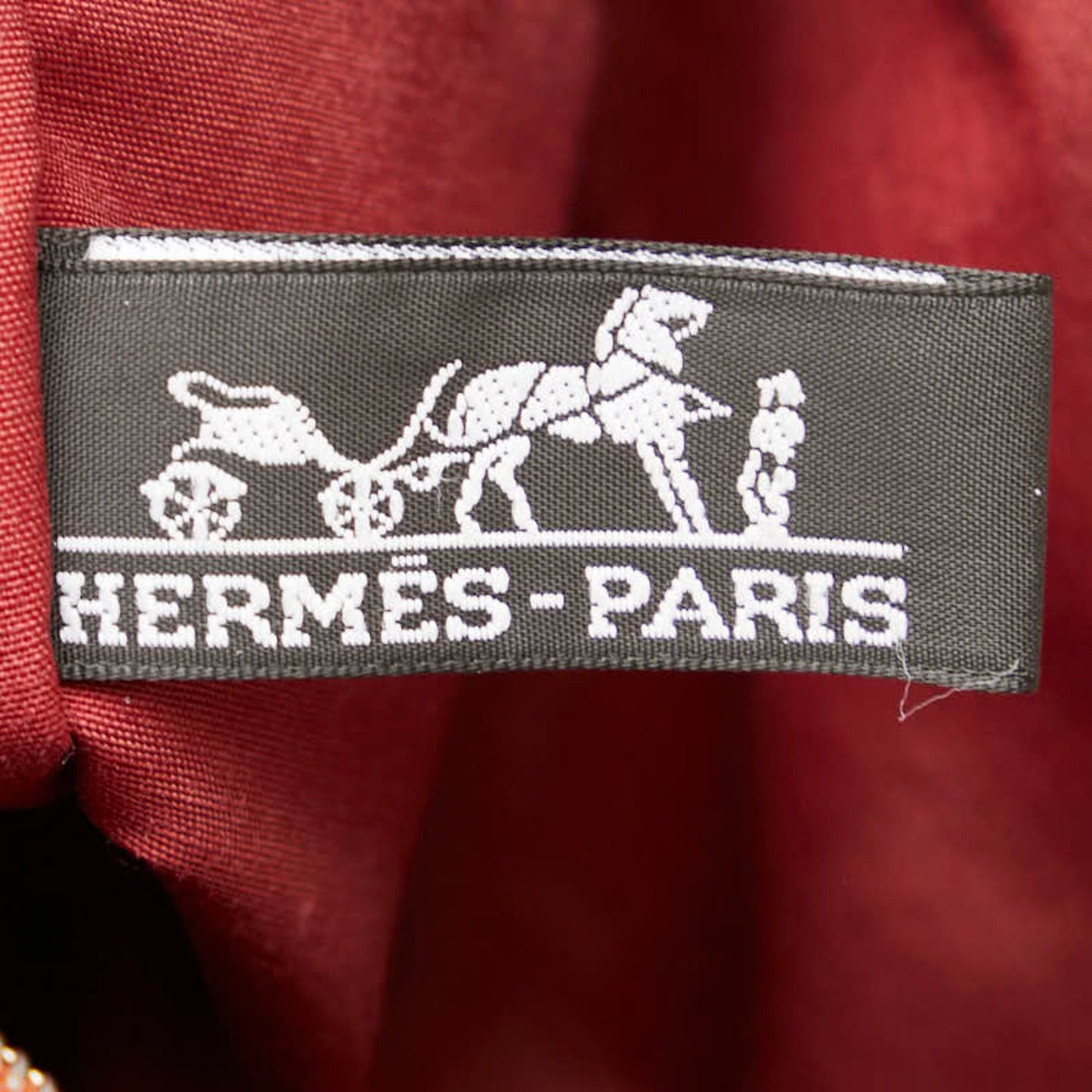 Hermès Orange Canvas Clutch