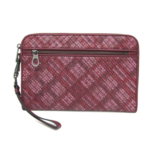 Bottega Veneta Red Leather Intrecciato