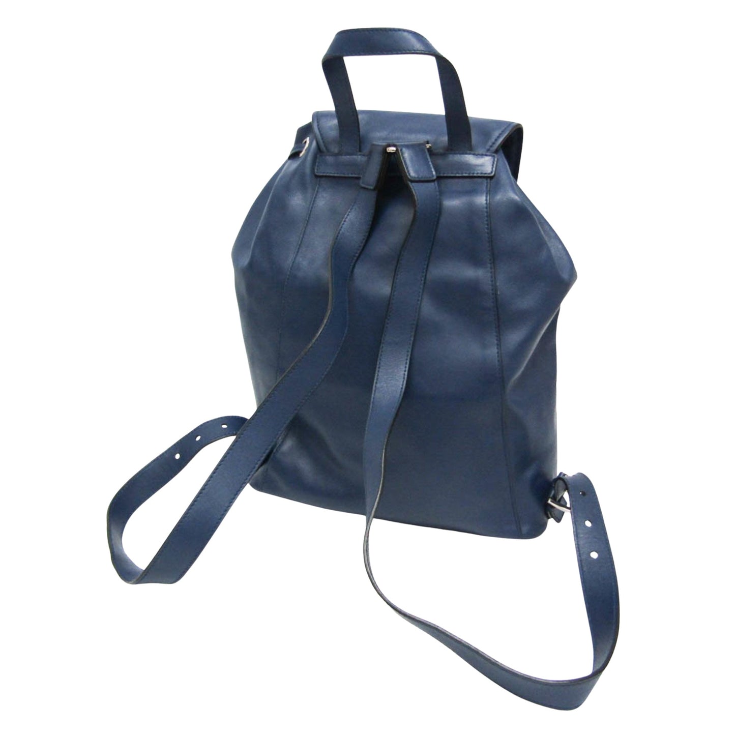 Prada Blue Leather Backpack
