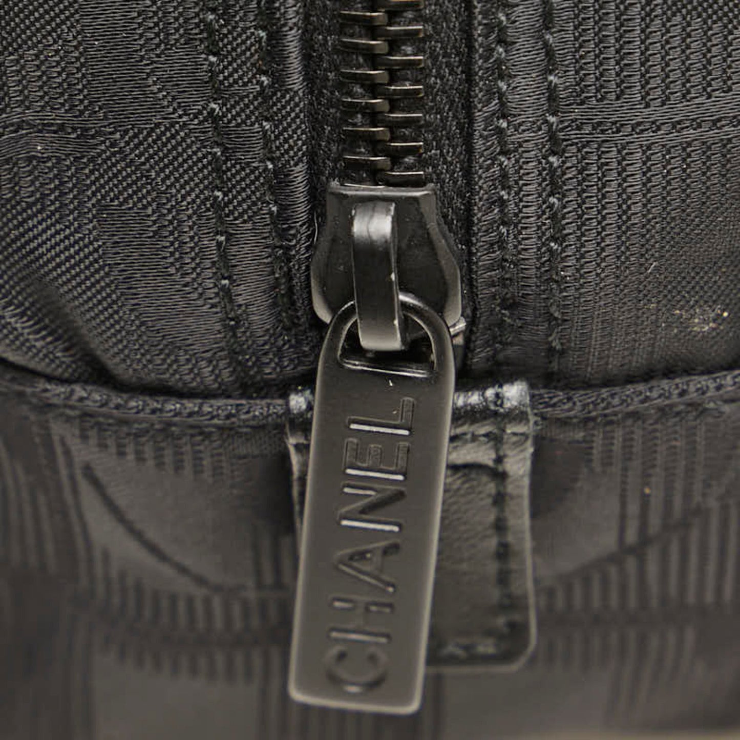 Chanel Black Leather Travel Line