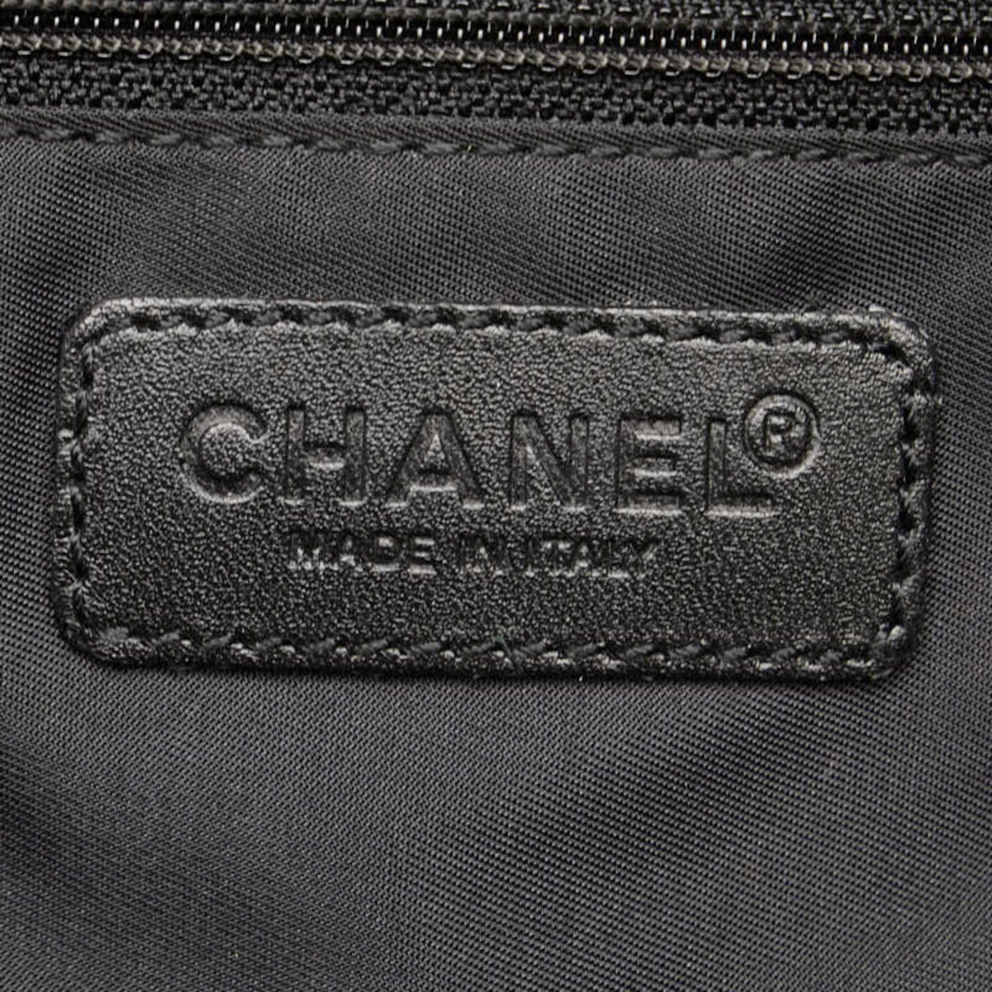 Chanel Black Leather Travel Line