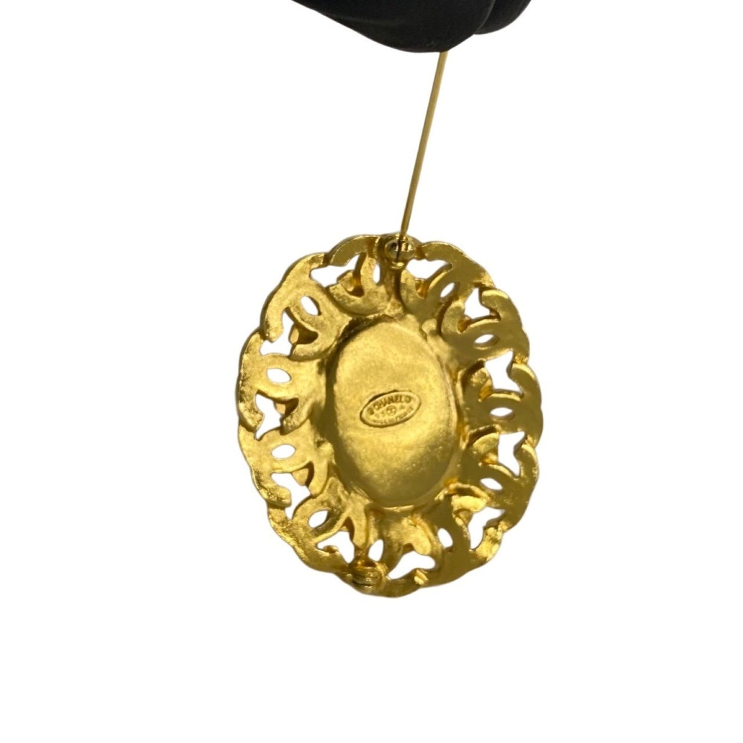 Chanel Gold Gold Plated Coco Mark