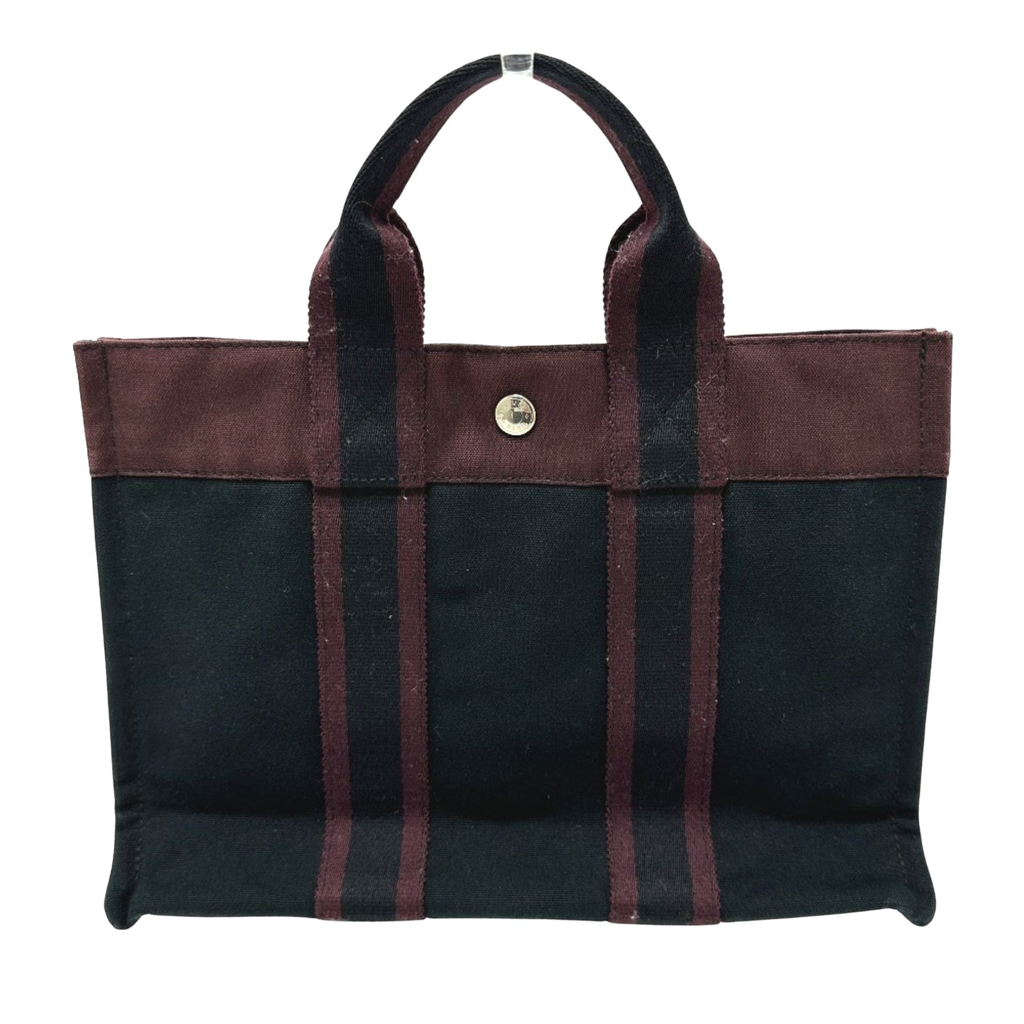 Hermès Black Canvas Fourre Tout