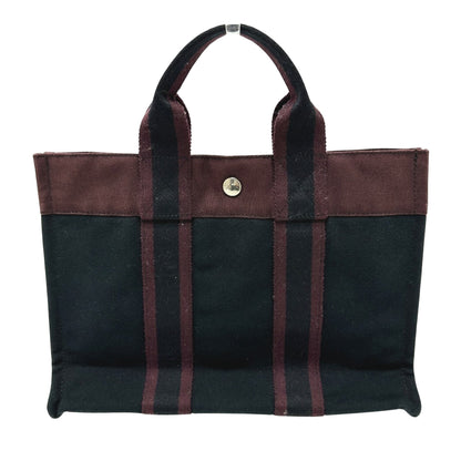 Hermès Black Canvas Fourre Tout
