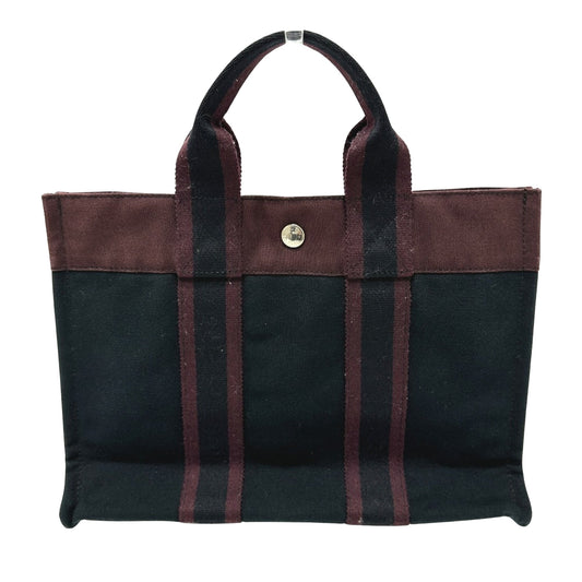 Hermès Black Canvas Fourre Tout