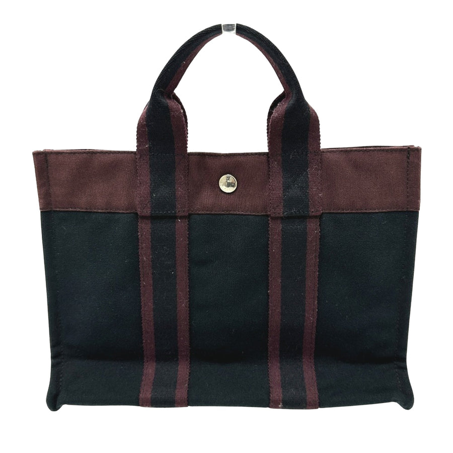 Hermès Black Canvas Fourre Tout