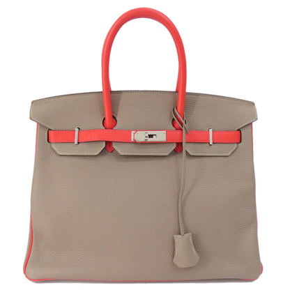 Hermès Gray Leather Birkin 35