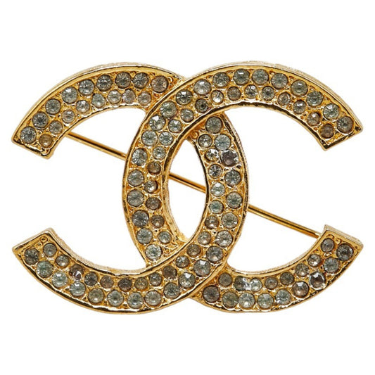 Chanel Gold Gold Plated Logo Cc