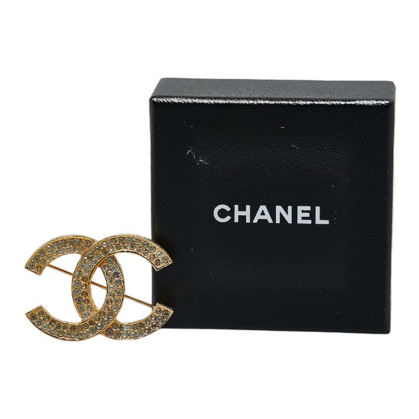 Chanel Gold Gold Plated Logo Cc