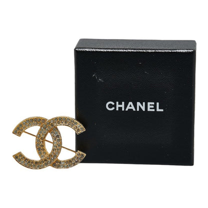 Chanel Gold Gold Plated Logo Cc