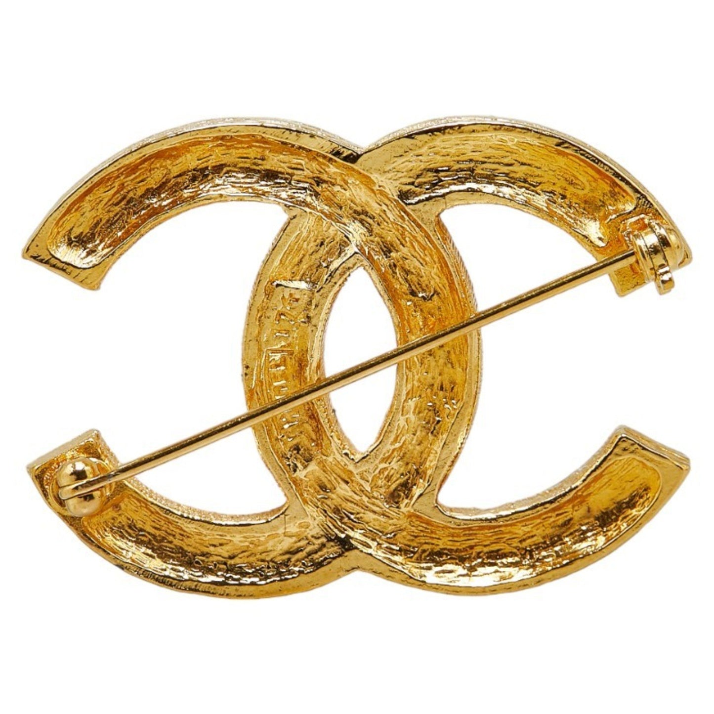 Chanel Gold Gold Plated Logo Cc