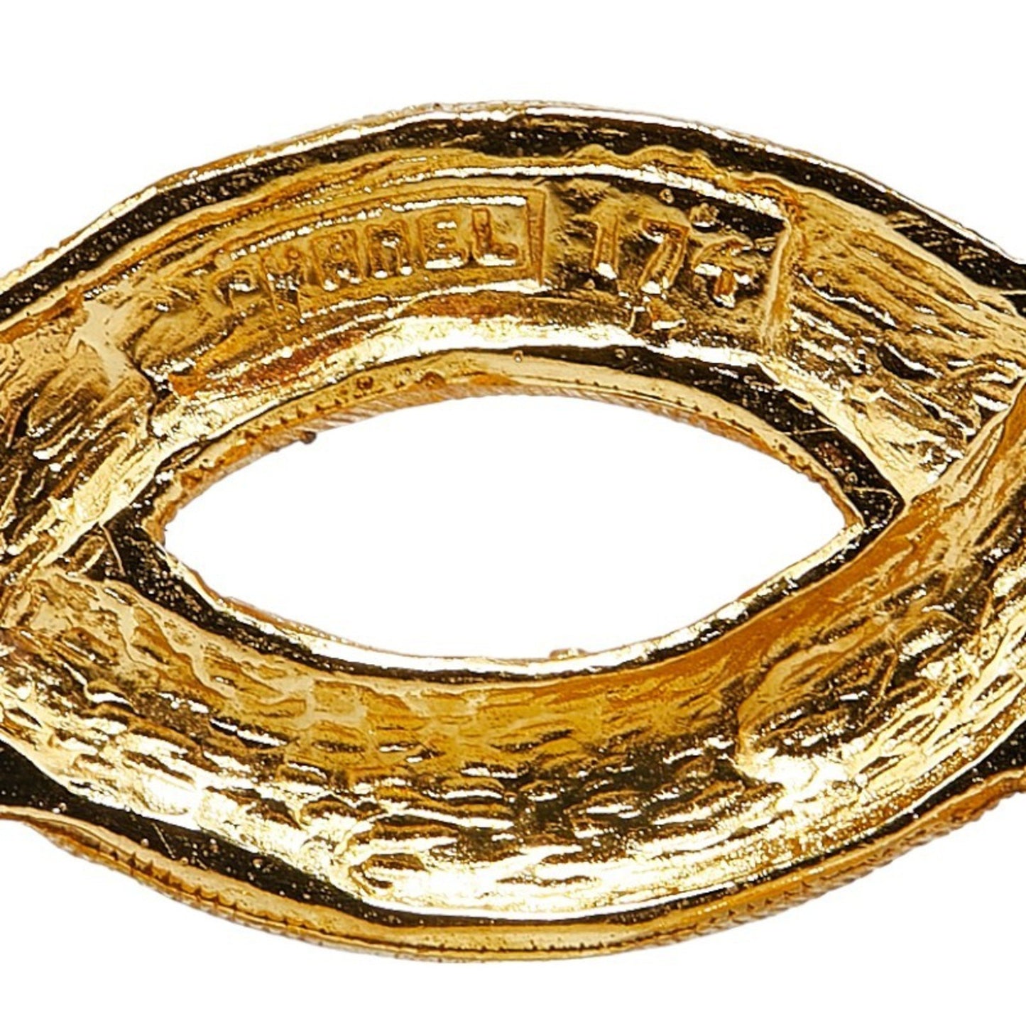 Chanel Gold Gold Plated Logo Cc