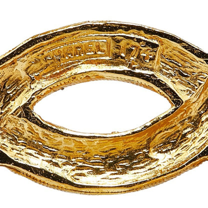 Chanel Gold Gold Plated Logo Cc