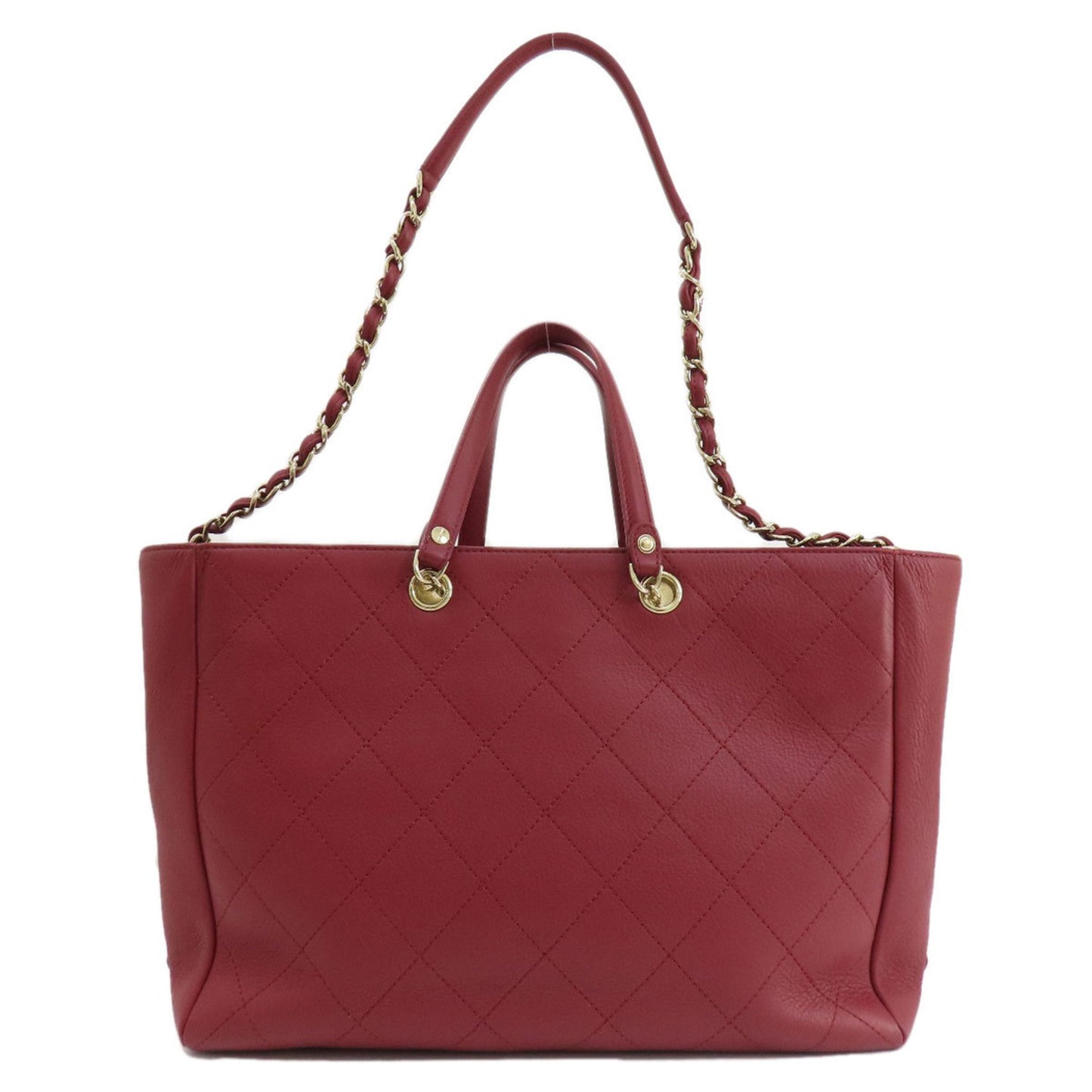 Chanel Red Leather Matelassé