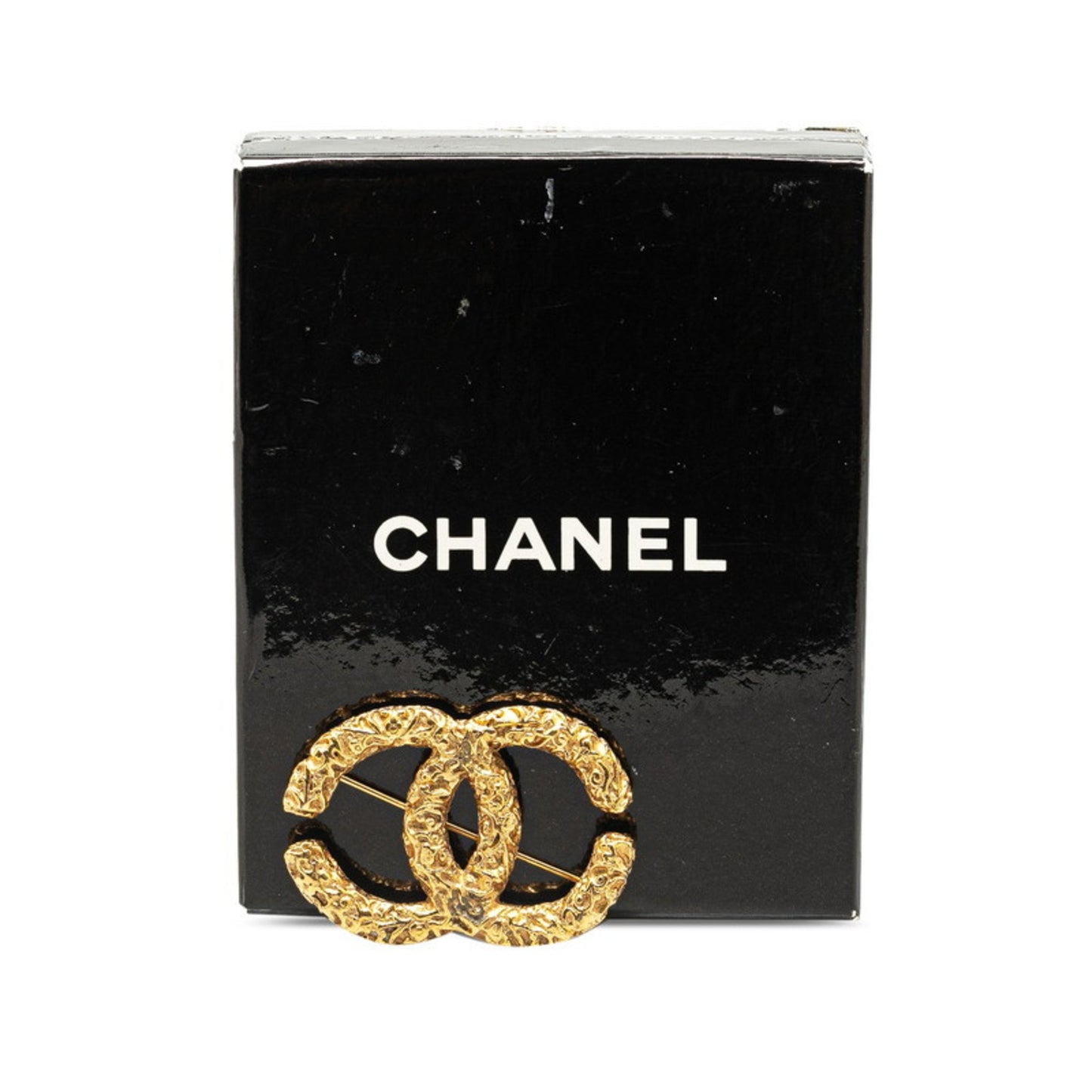 Chanel Gold Gold Plated Logo Cc
