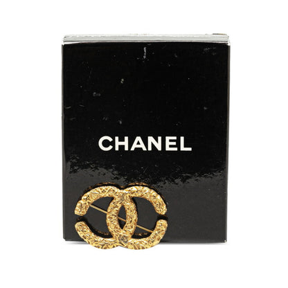 Chanel Gold Gold Plated Logo Cc