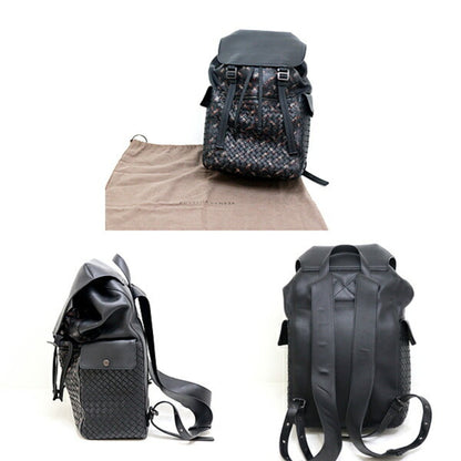 Bottega Veneta Black Leather Intrecciato