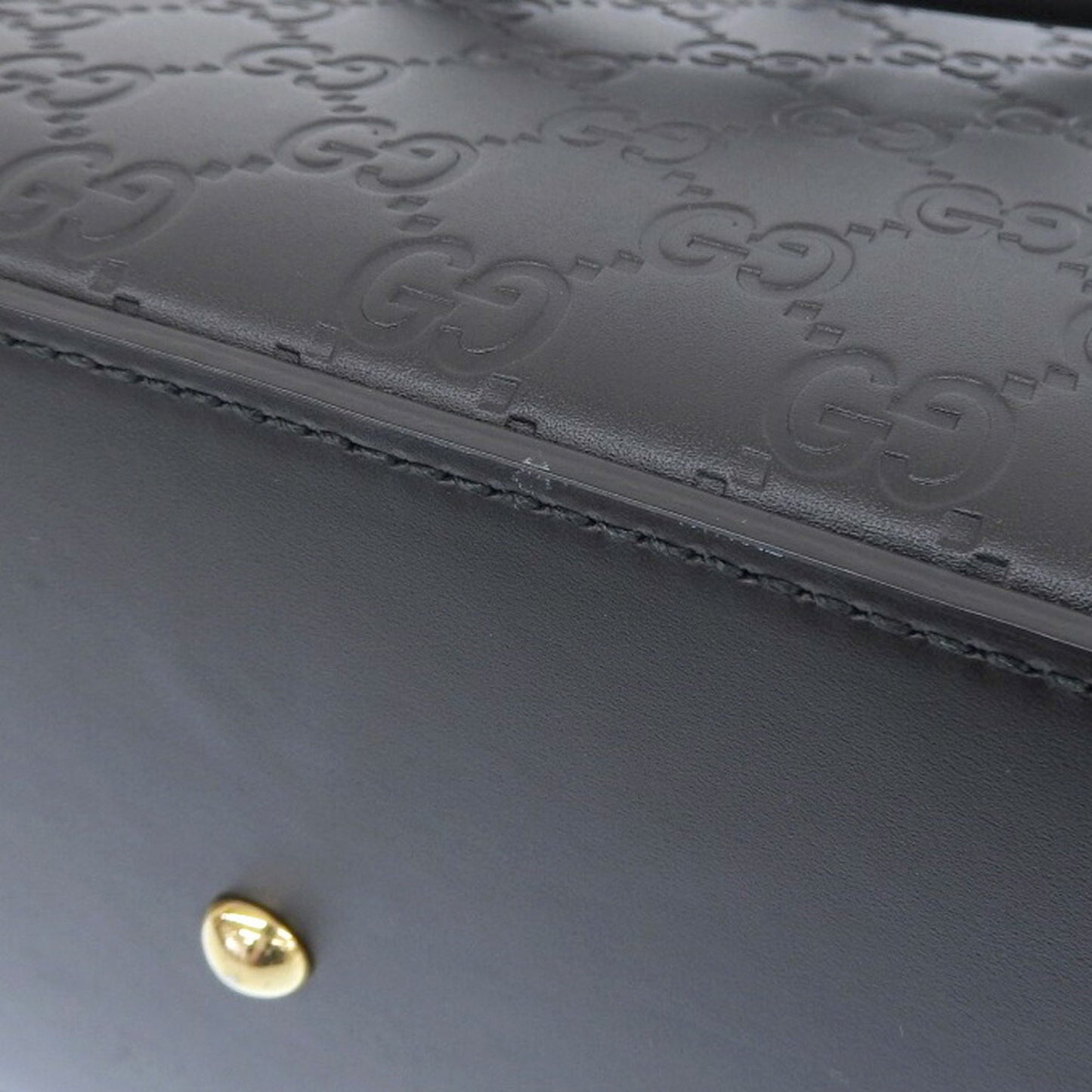 Gucci Black Leather Guccissima