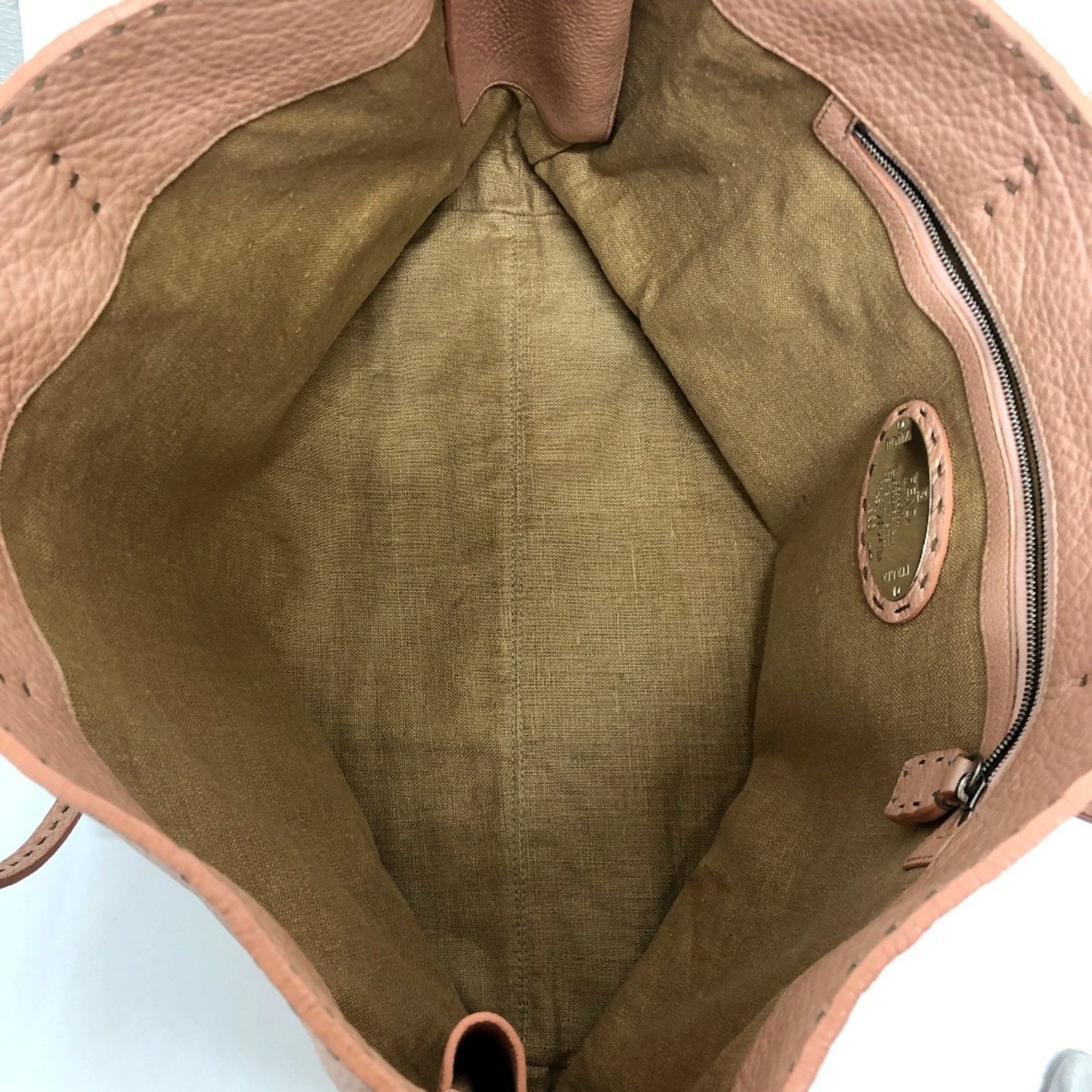 Fendi Brown Leather Selleria