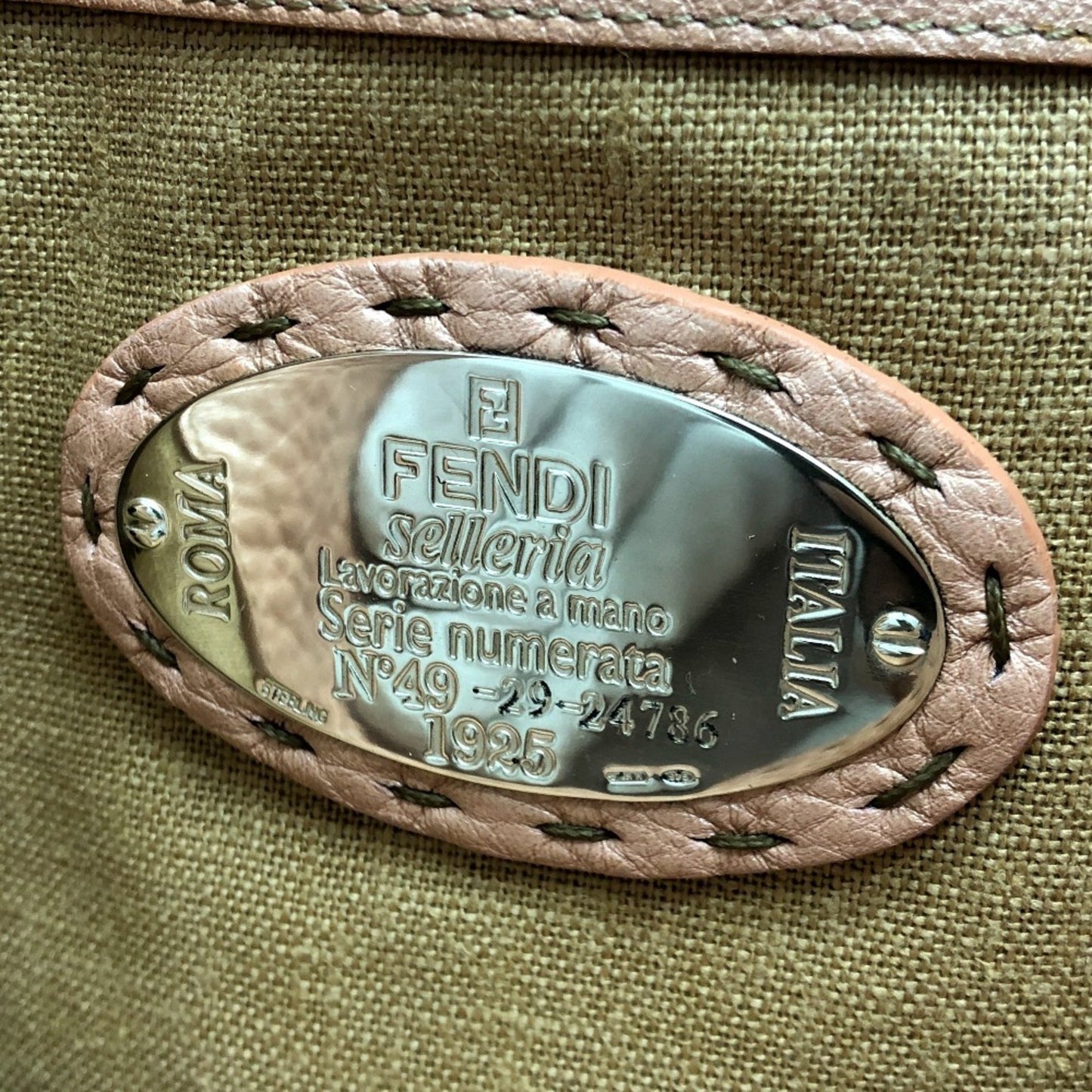 Fendi Brown Leather Selleria