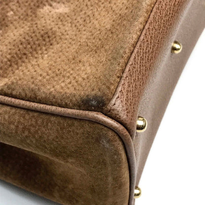 Gucci Brown Suede Bamboo