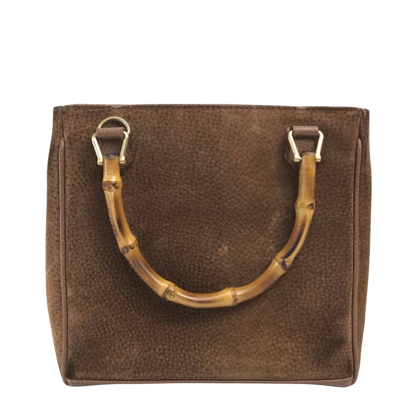 Gucci Brown Suede Bamboo