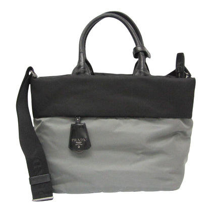 Prada Gray Synthetic Tessuto