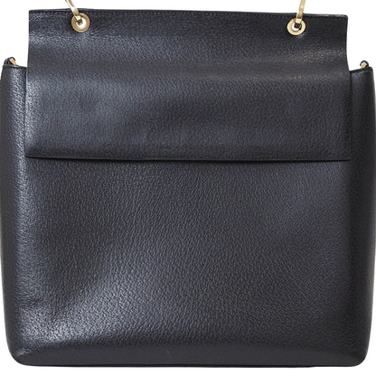 Gucci Black Leather Bamboo