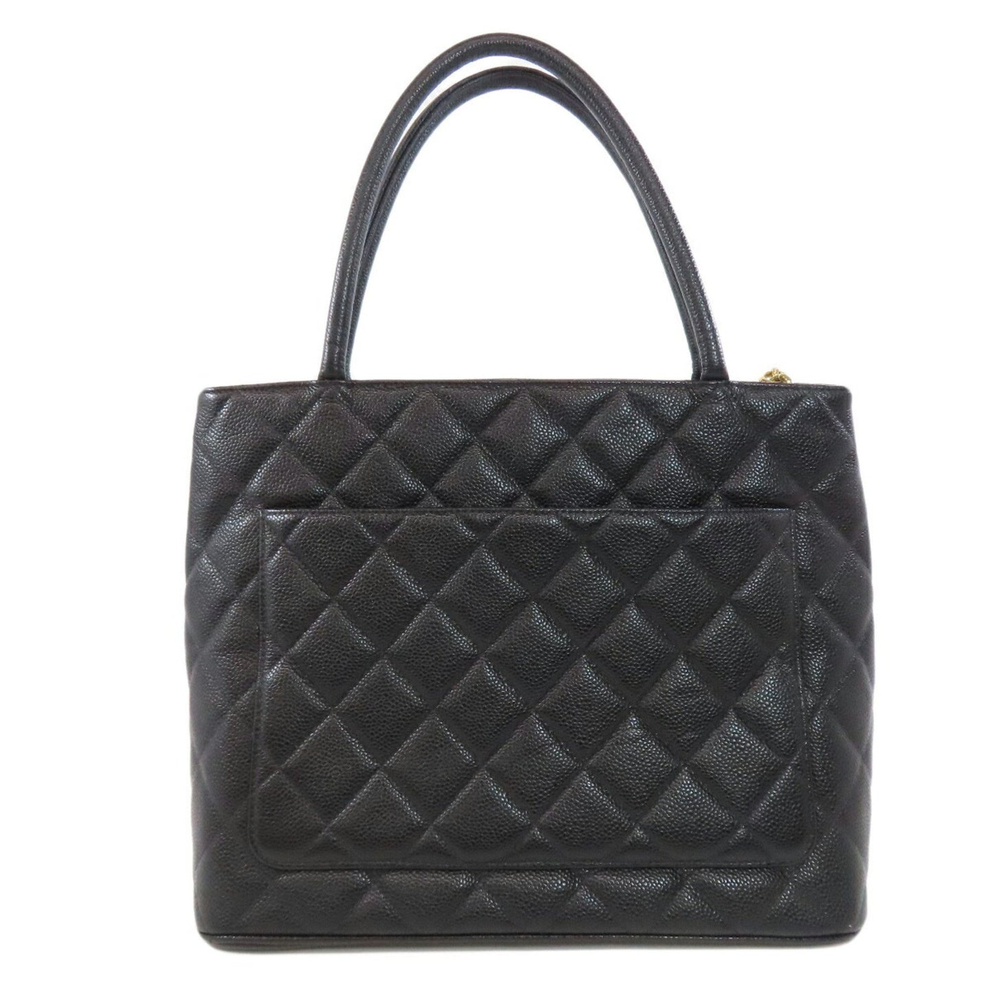 Chanel Black Leather Medaillon