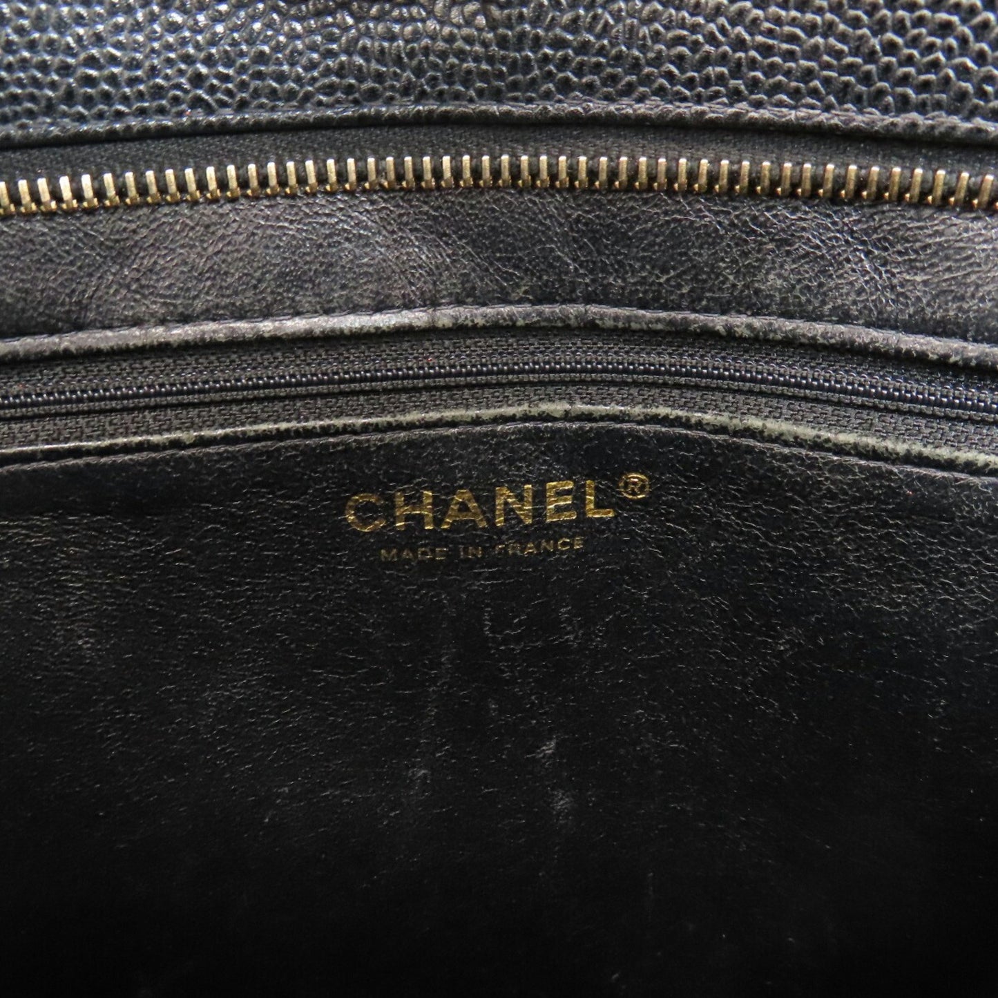 Chanel Black Leather Medaillon