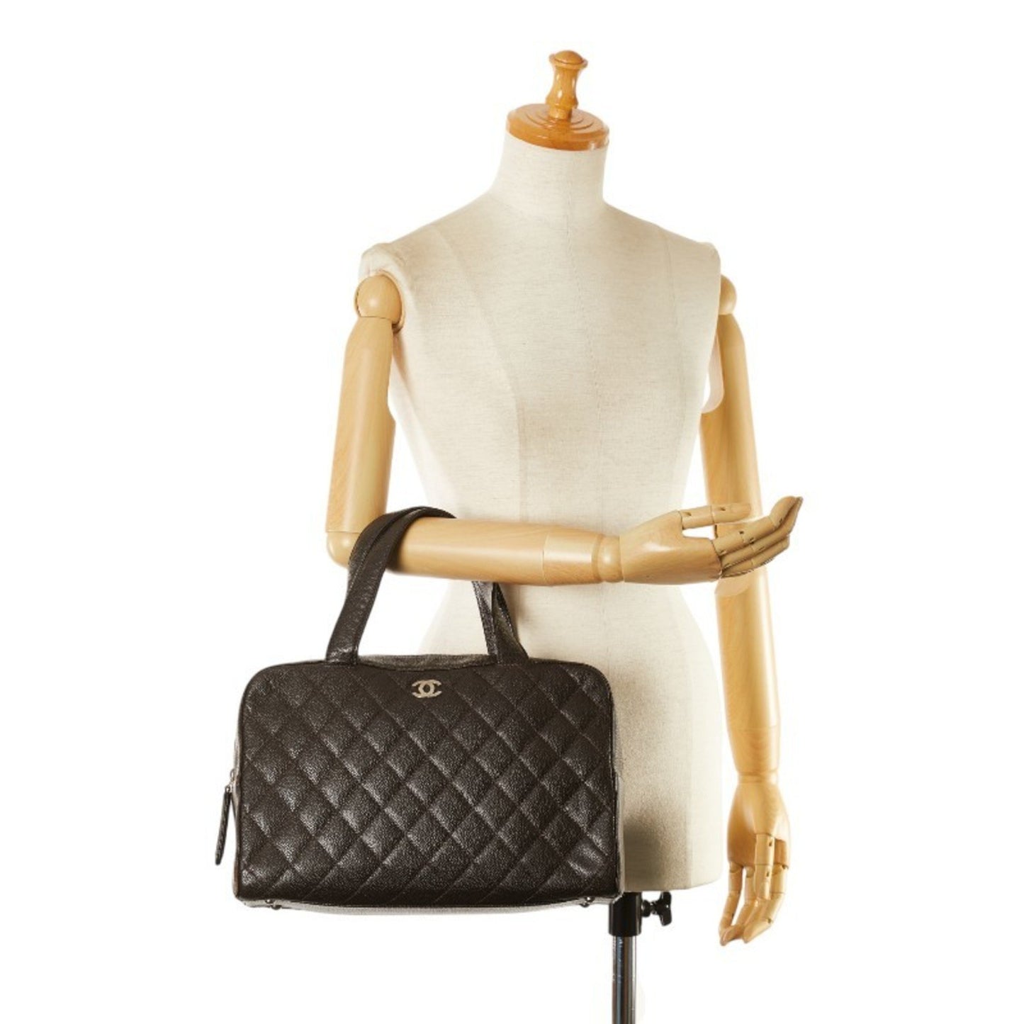 Chanel Brown Leather Bowling