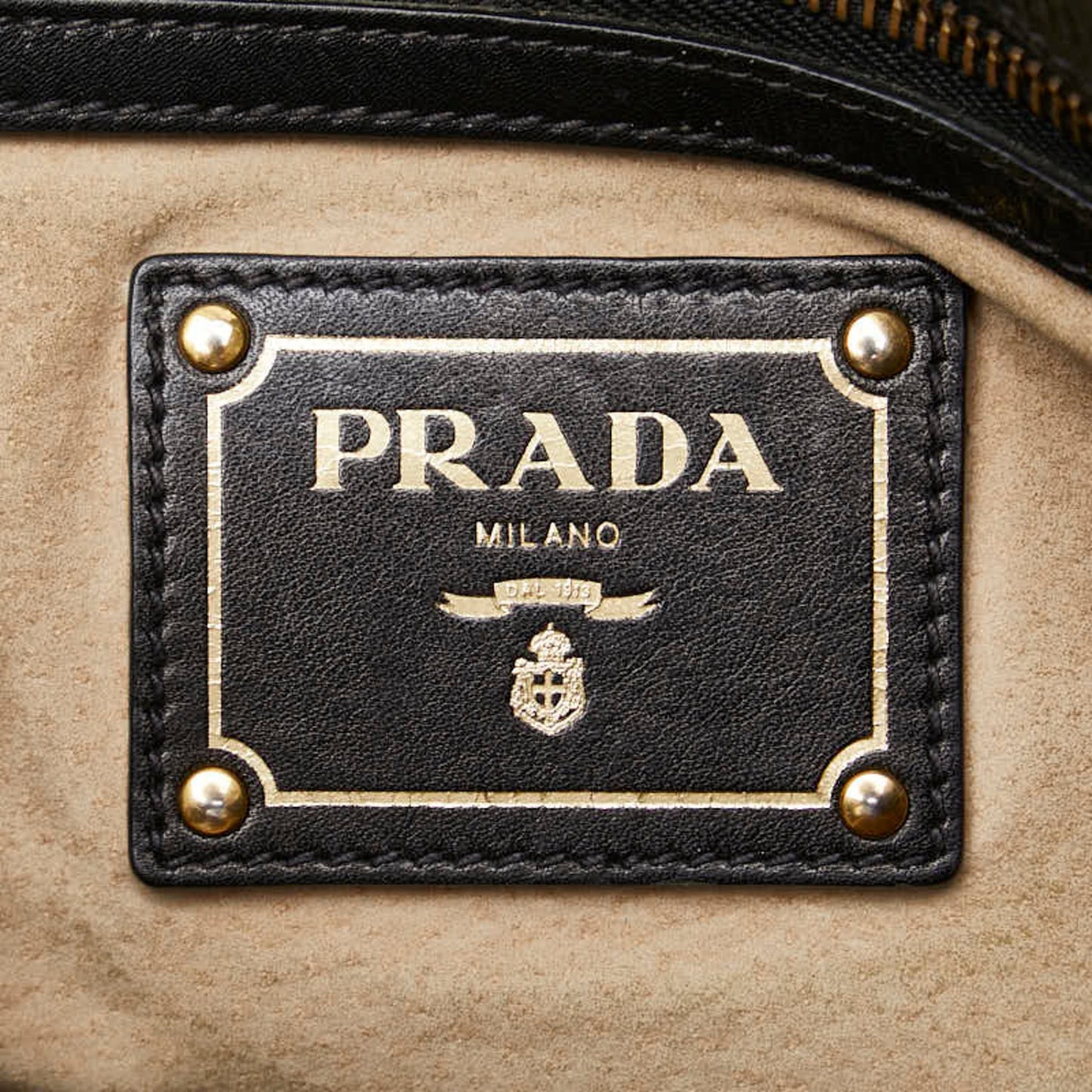 Prada Black Leather Vitello