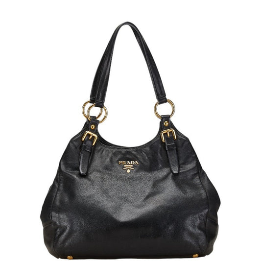 Prada Black Leather Vitello