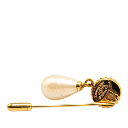 Chanel Gold Gold Plated Coco Mark