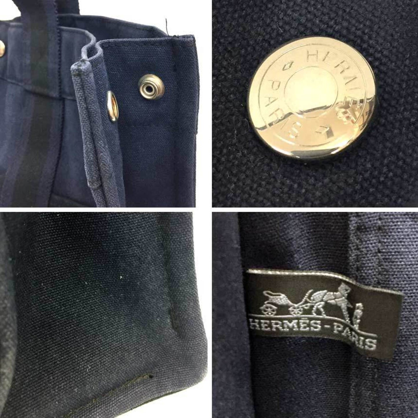 Hermès Black Canvas Herline