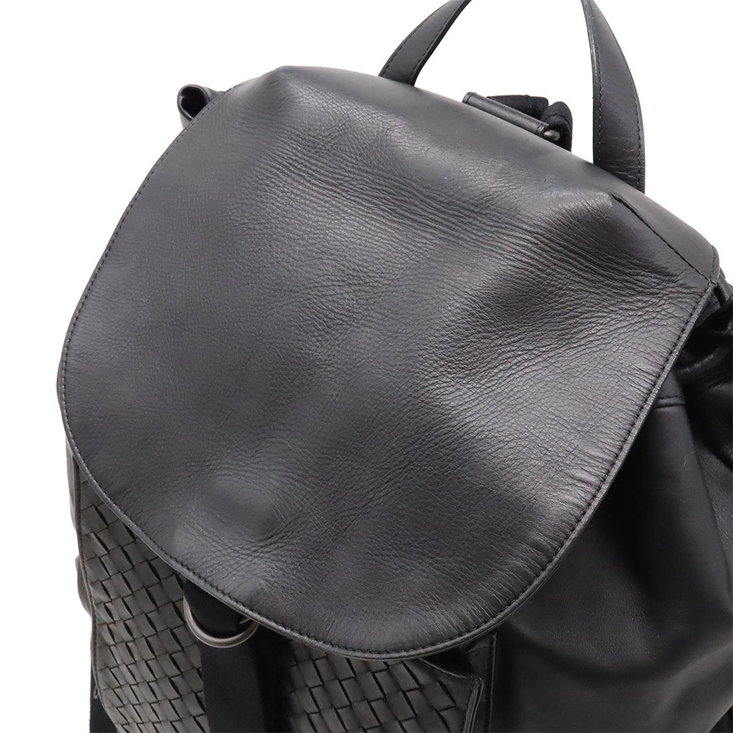 Bottega Veneta Black Pony-style Calfskin Intrecciato
