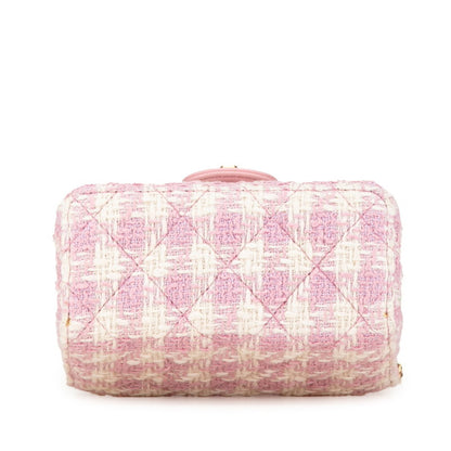 Chanel Pink Tweed Flap Bag